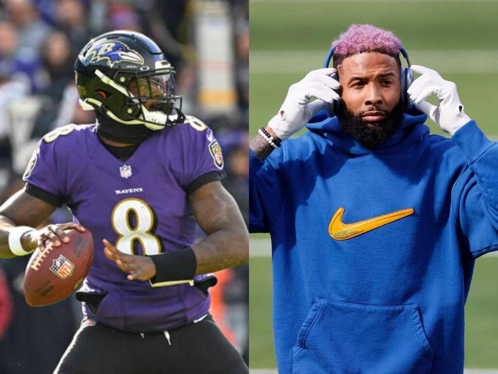 Lamar Jackson AP and Odell Beckham Jr Ravens