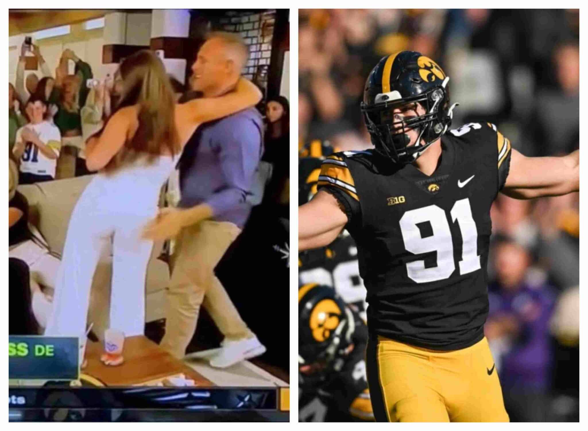 WATCH: Lukas Van Ness’ dad double SLAPS young girl’s a** on National TV in excitement after son was picked 13th overall by the Packers