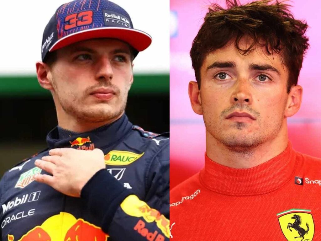 Max Verstappen and Charles Leclerc 