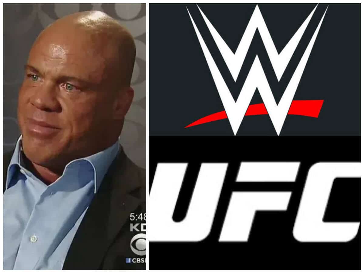 ‘He is very hellbent,’ Kurt Angle believes Dana White won’t allow UFC fighters to compete in WWE