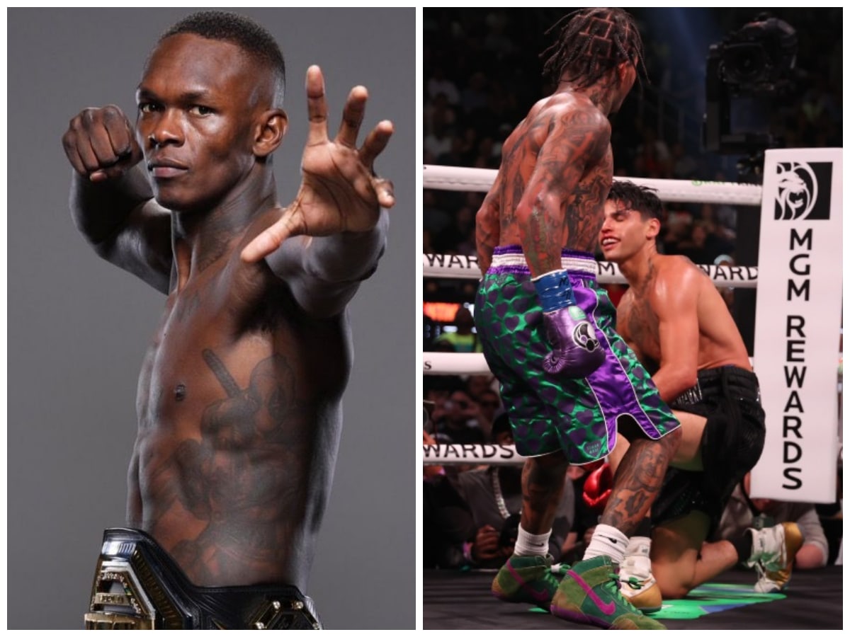 “He did a Pereira,” Israel Adesanya gets flashbacks of arch-rival watching Gervonta Davis’ brutal knockdown of Ryan Garcia with left hook