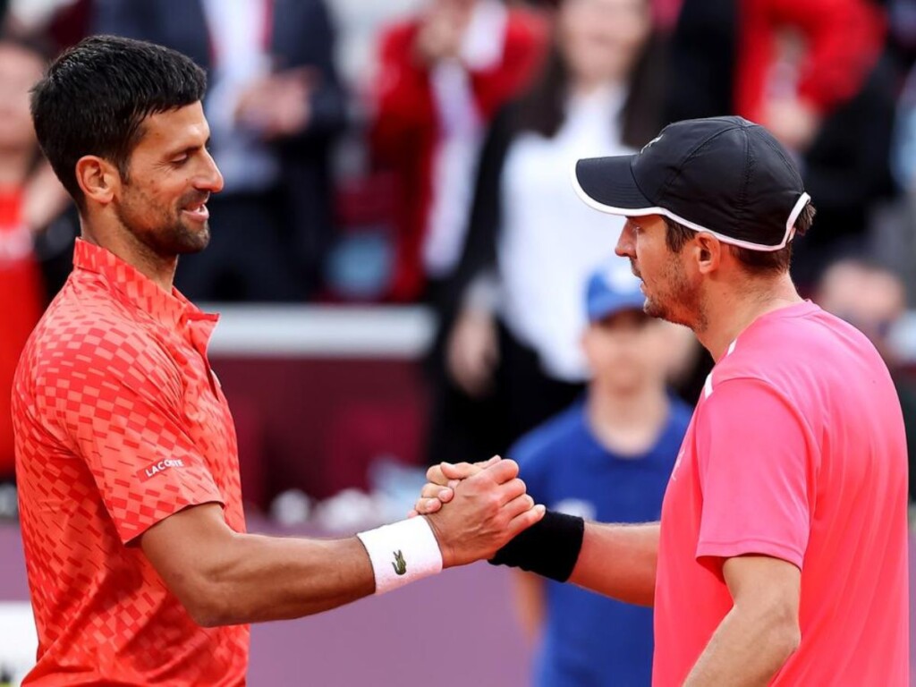 Novak Djokovic and Dusan Lajovic 