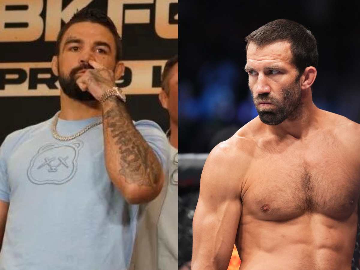 Bizzare!! Mike Perry Disgustingly wipes Booger on Luke Rockhold’s Jacket ahead of their clash at BKFC 41