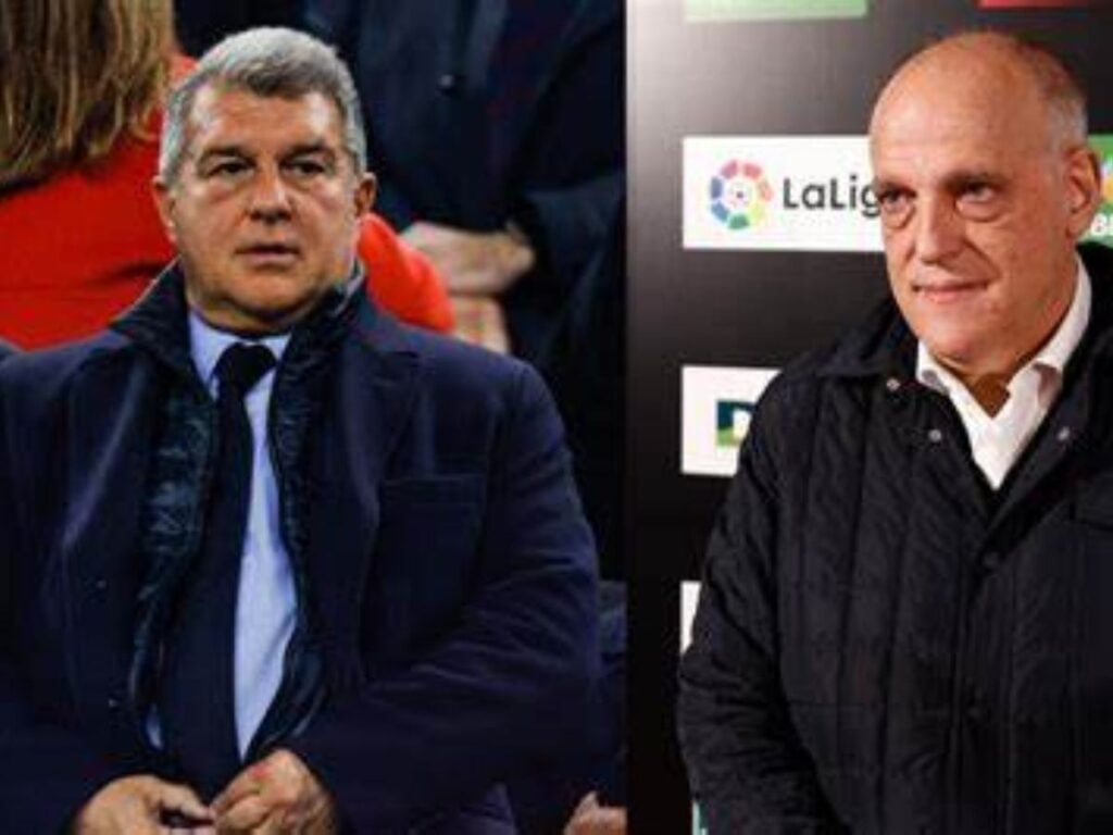 President Laporta and Brcelona reprotedly ask for a Liga chief Tebas to resign 1