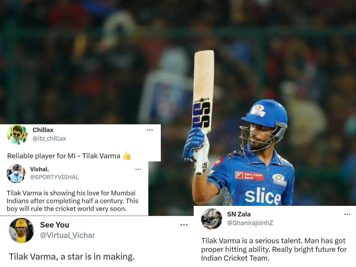 “Boy will rule world cricket soon!”- Twitter goes berserk after Tilak Varma shoulders Mumbai Indians’ batting responsibility with a glorious knock vs RCB 