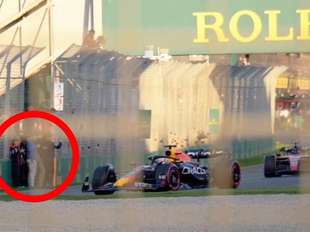 Fans invading the track during the race, Albert Park 