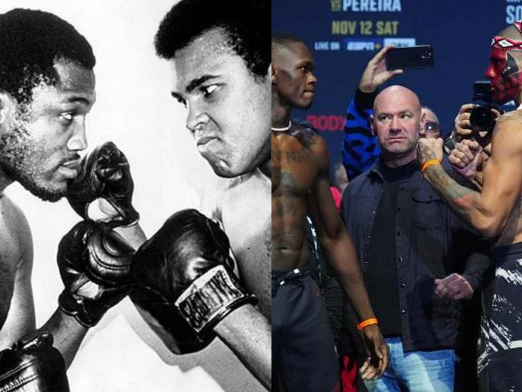 Israel Adesanya and ALex Pereira Ali vs Frazier (Image source UFC/Howtheyplay)