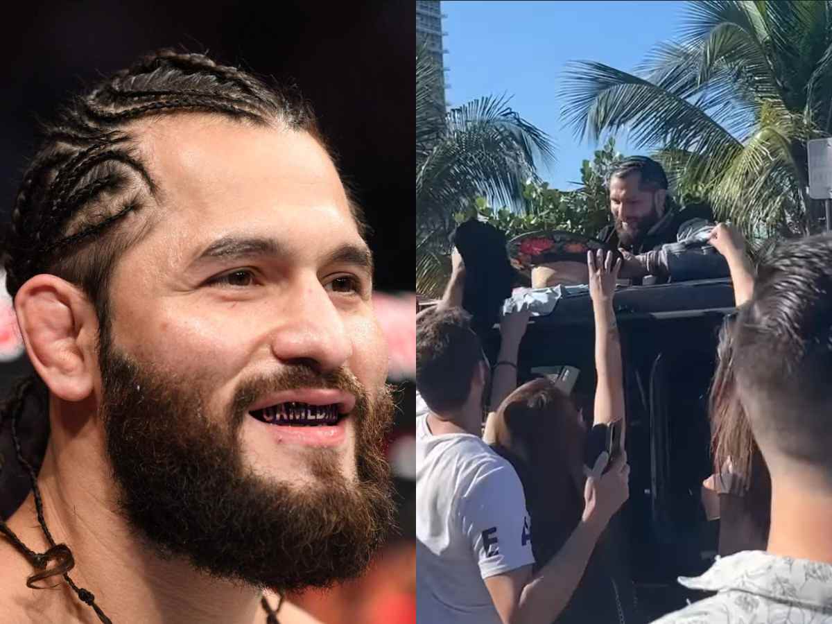 ‘King of Miami’ Jorge Masvidal shuts down traffic on home streets as he’s mobbed by fans ahead of UFC 287