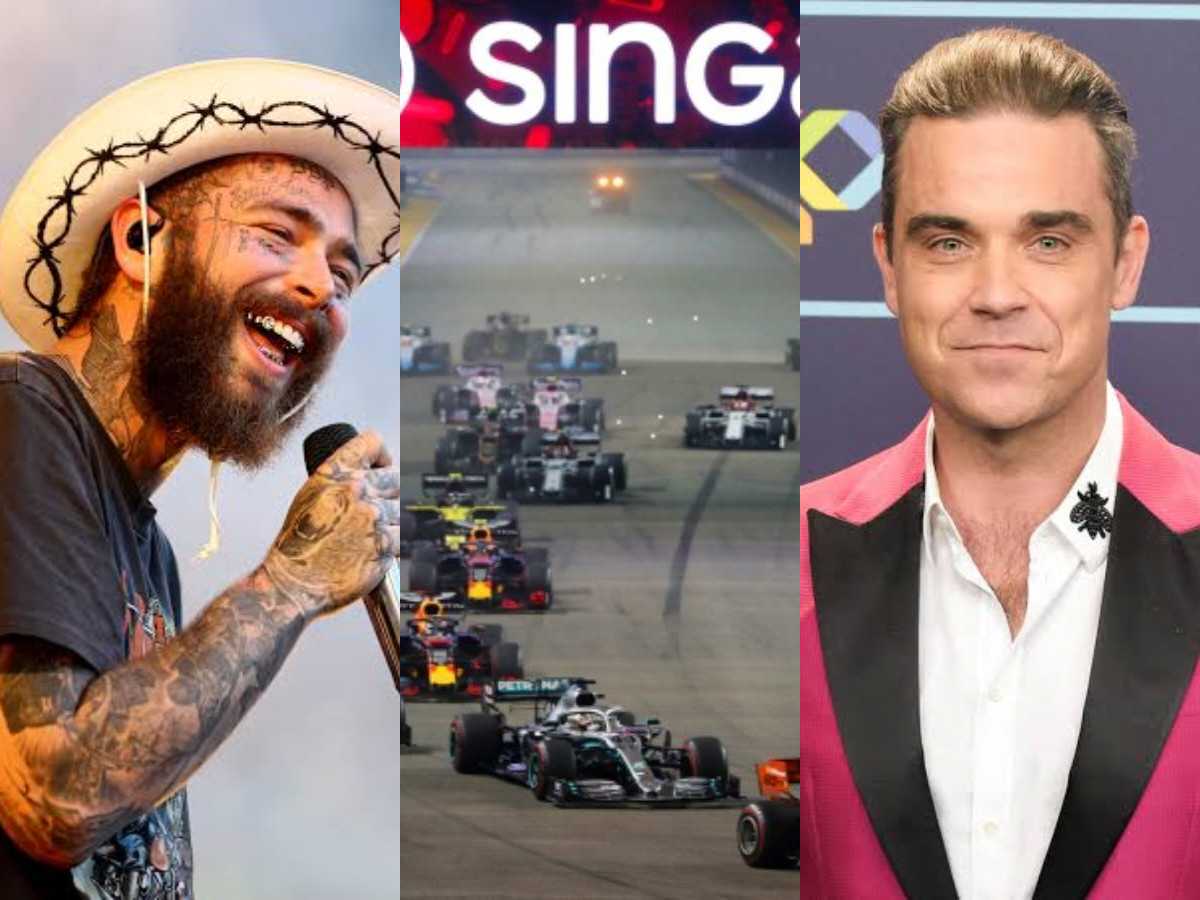 Post Malone and Robbie Williams set to rock the Singapore GP stage as organisers reveal the performers for this year