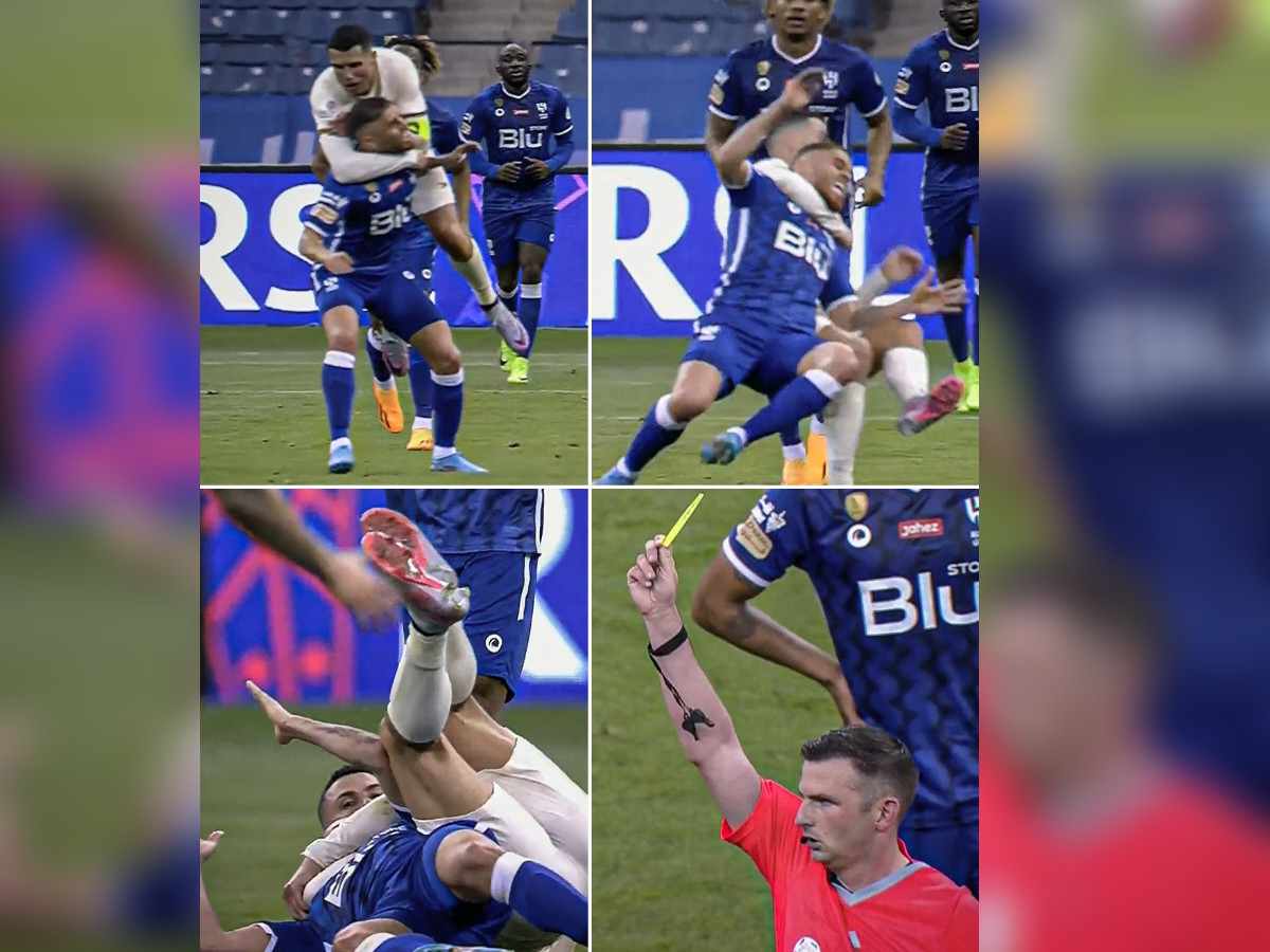 “Proper WWE champion; Practicing for his next profession”- Fans mock Cristiano Ronaldo for choking opponent in Al Nassr’s defeat against Al Hilal