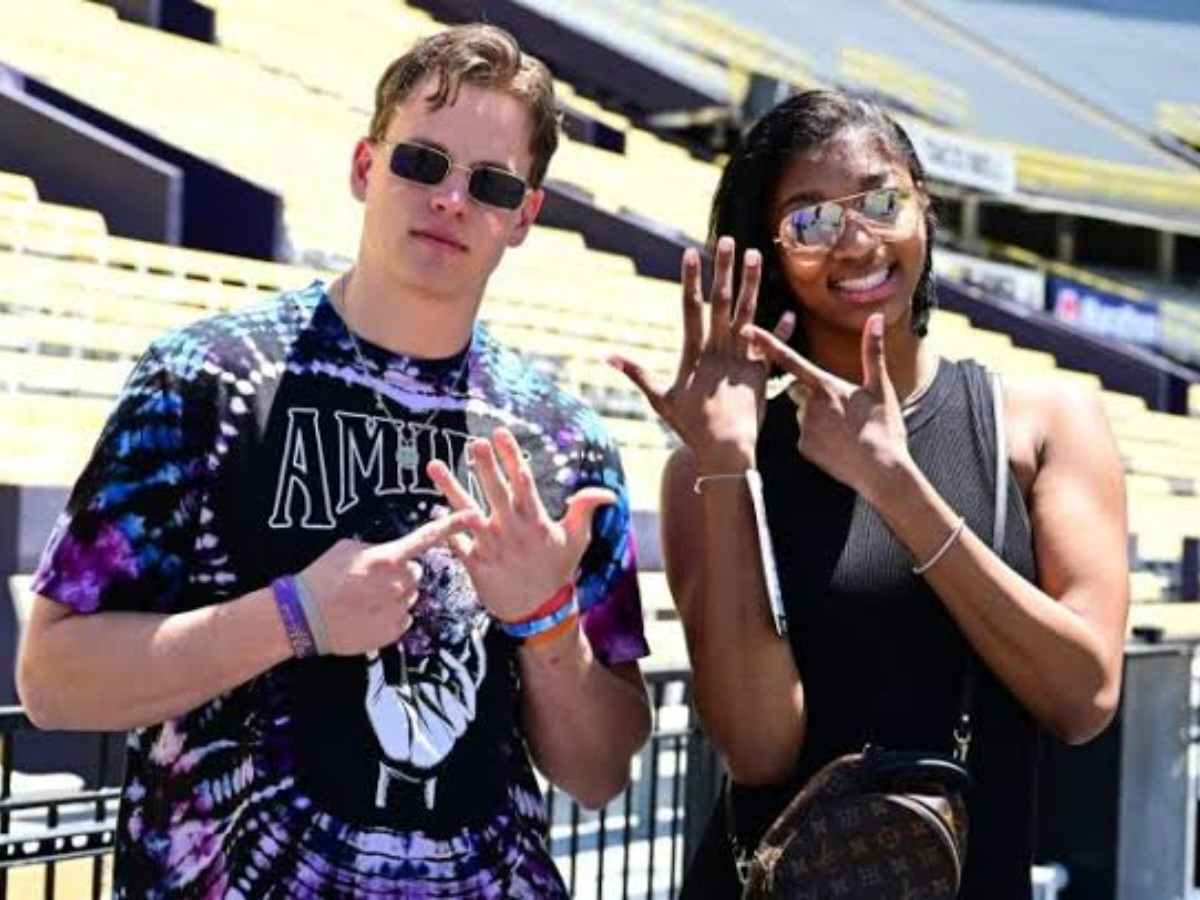 “Two favorite tigers!” – NFL Twitter can’t keep calm as Joe Burrow SAVAGELY poses with Angel Reese at LSU football’s spring game