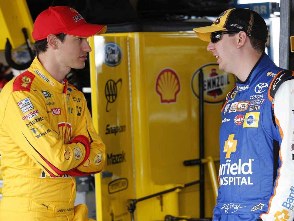 Joey Logano and Kyle Busch