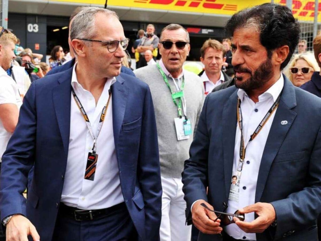 Mohammed Ben Sulayem and F1 CEO Stefano Domenicali