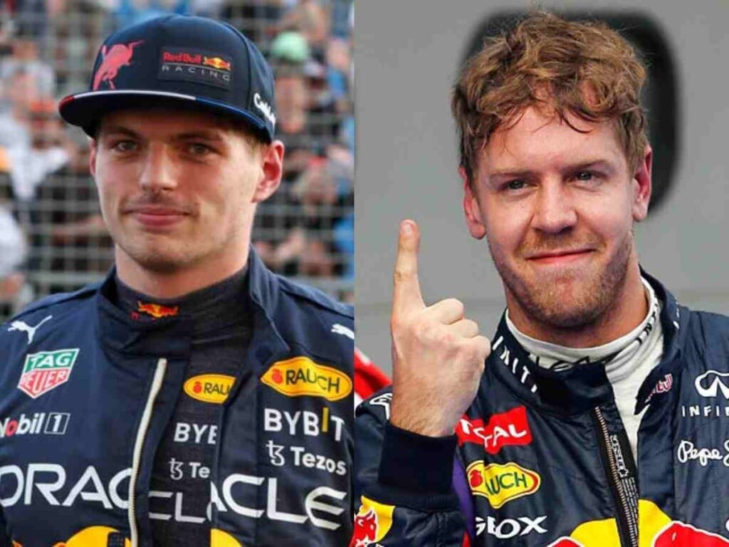 Max Verstappen, Sebastian Vettel. Images via Forbes and Sports Mole.