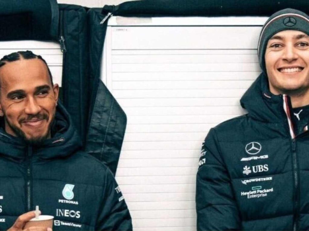 Lewis Hamilton and George Russell. Image via RacingNews365.