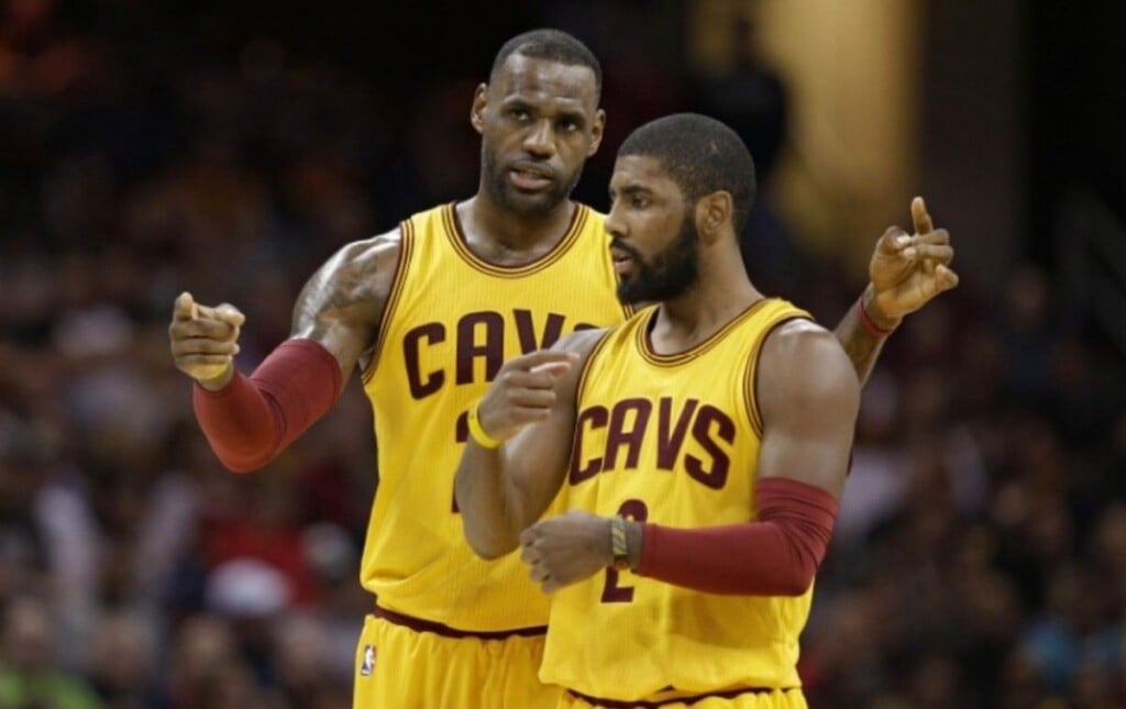 LeBron James and Kyrie Irving (Credits: Tony Dejak/Associated Press)