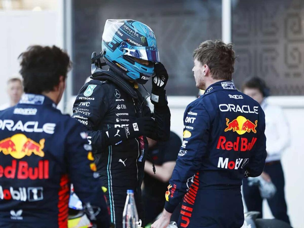 George Russell and Max Verstappen's altercation, (Credits: Motorsport.com)