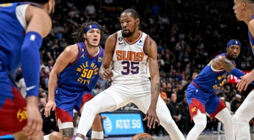 Kevin Durant and Denver Nuggets (Credits: AAron Ontiveroz/MediaNews Group/The Denver Post via Getty Images)