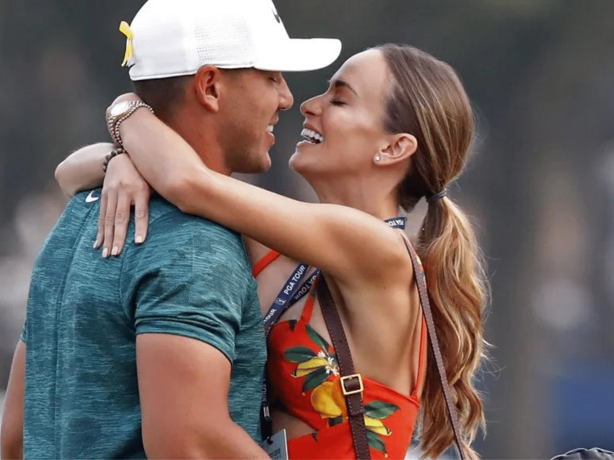 Brooks Koepka and his wife Jena Sims celebrate LIV Golf Orlando win ahead of The Masters’ Tournament