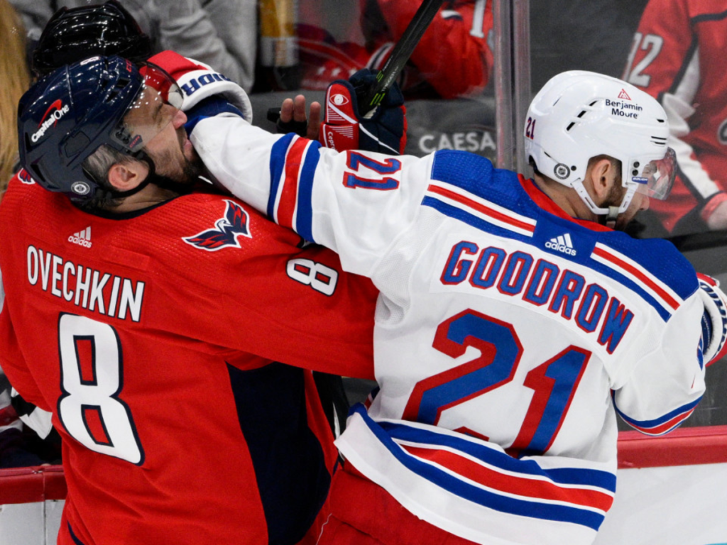 Alex Ovechkin vs. Barclay Goodrow [Image Credit: Sportsnet]