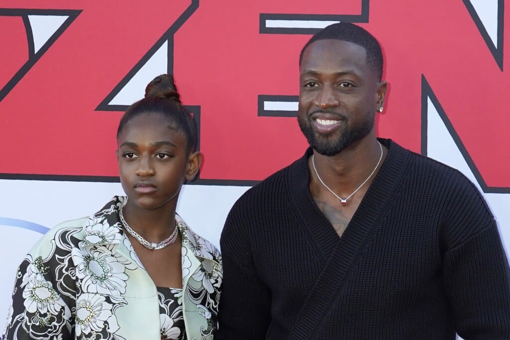 Zaya Wade (left) Dwayne Wade (right) 