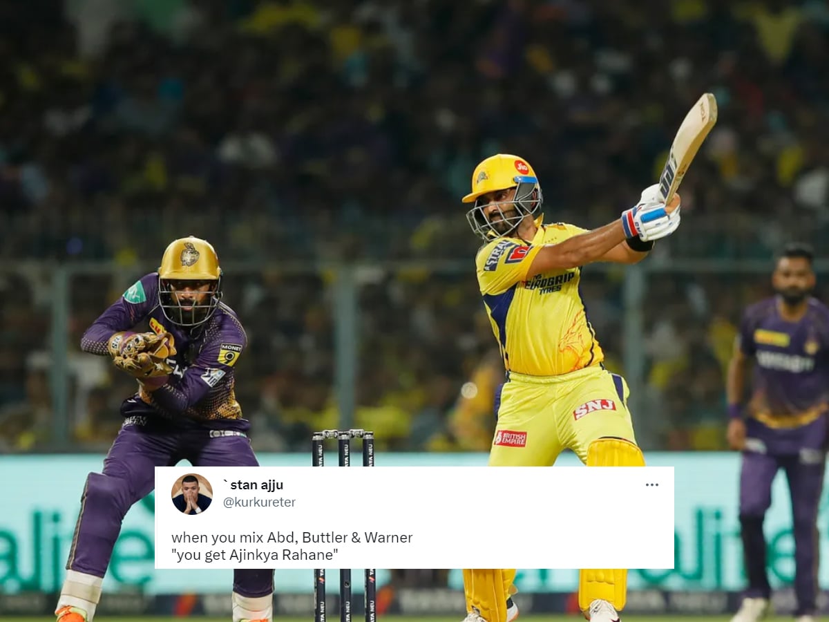 “He is possessed,” fans fail to believe after Ajinkya Rahane plays outrageous shots against KKR