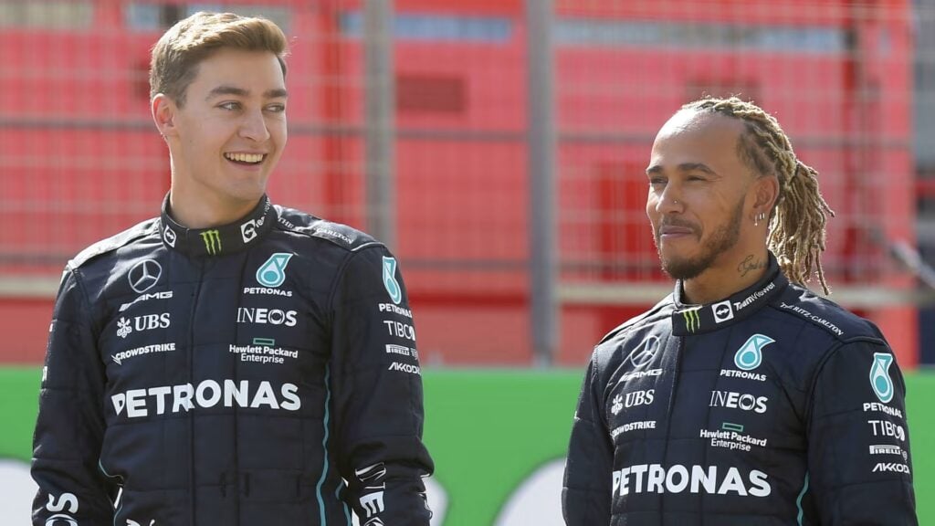 George Russell and Lewis Hamilton