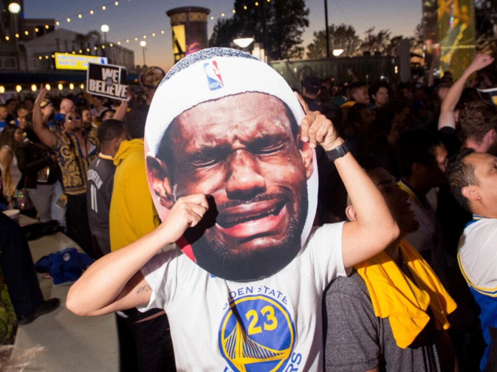 crying lebron warriors