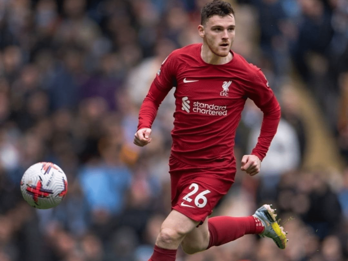 WATCH: Match official elbows Andy Robertson in the face during Liverpool’s PL tie against Arsenal