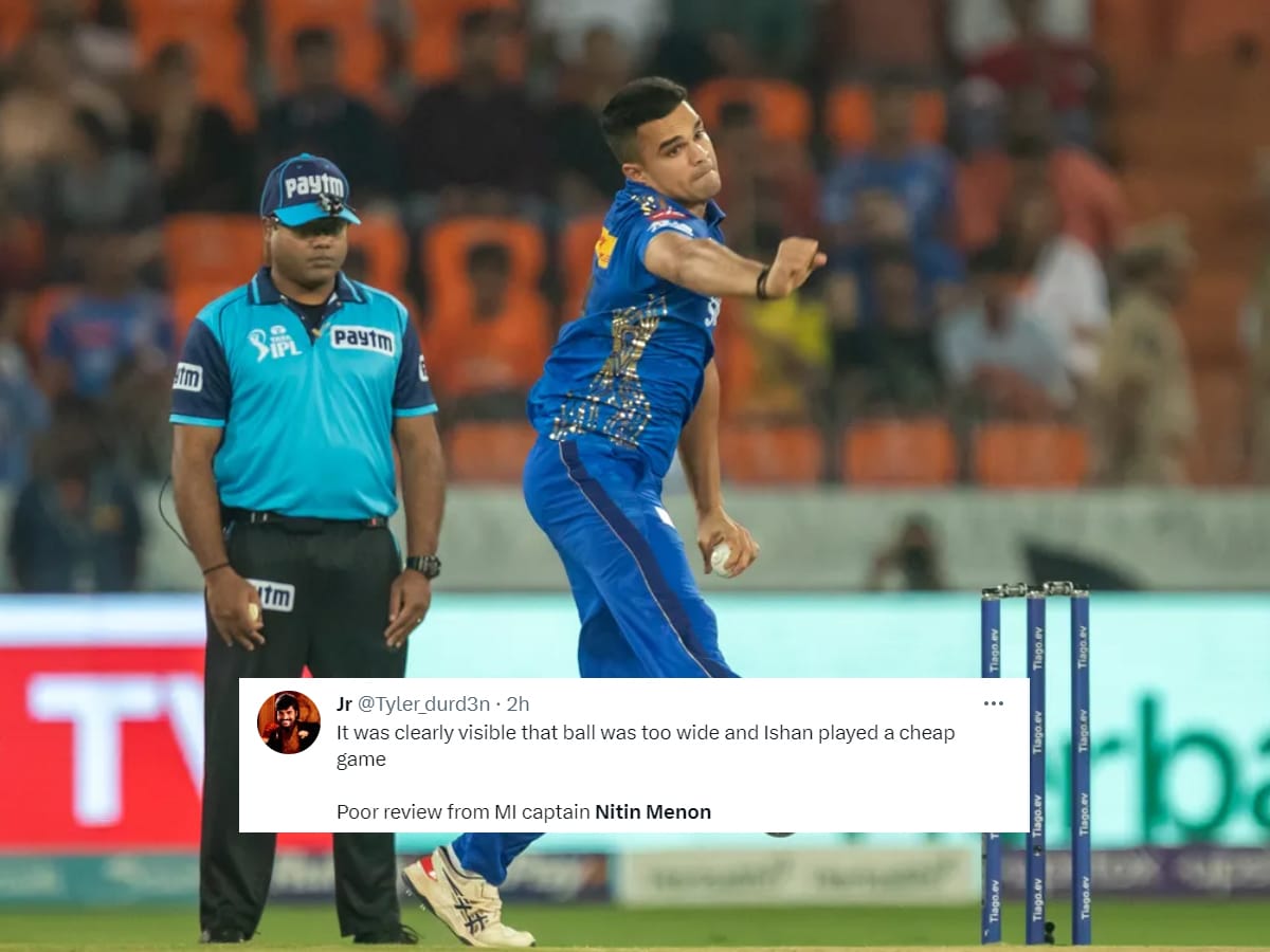 “MI captain Nitin Menon,” Netizens left shocked as umpire uses DRS to Mumbai Indians’ benefit in SRH vs MI