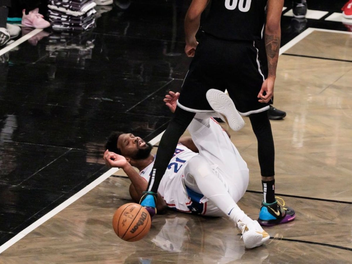 “NBA’s biggest b***h” – NBA Twitters MERCILESSLY SLAMS Joel Embiid for kicking Nick Claxton in private parts