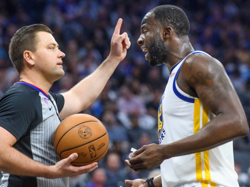 Warriors forward Draymond Green was ejected from Monday night's Game 2 in Sacramento.