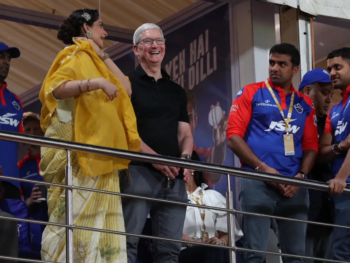 Apple CEO Tim Cook spotted in stands during DC vs KKR, pictures go viral