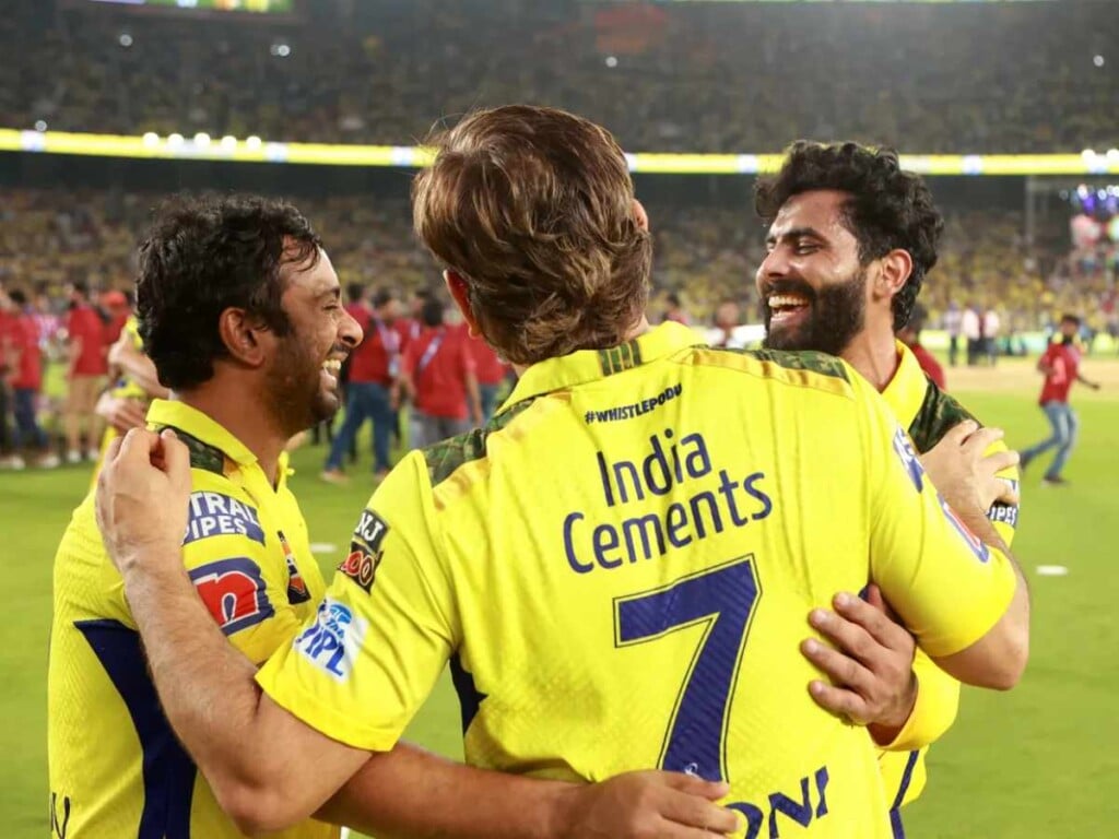 Left to right: Ambati Rayudu, MS Dhoni, Ravindra Jadeja (Image Credits: iplt20.com)