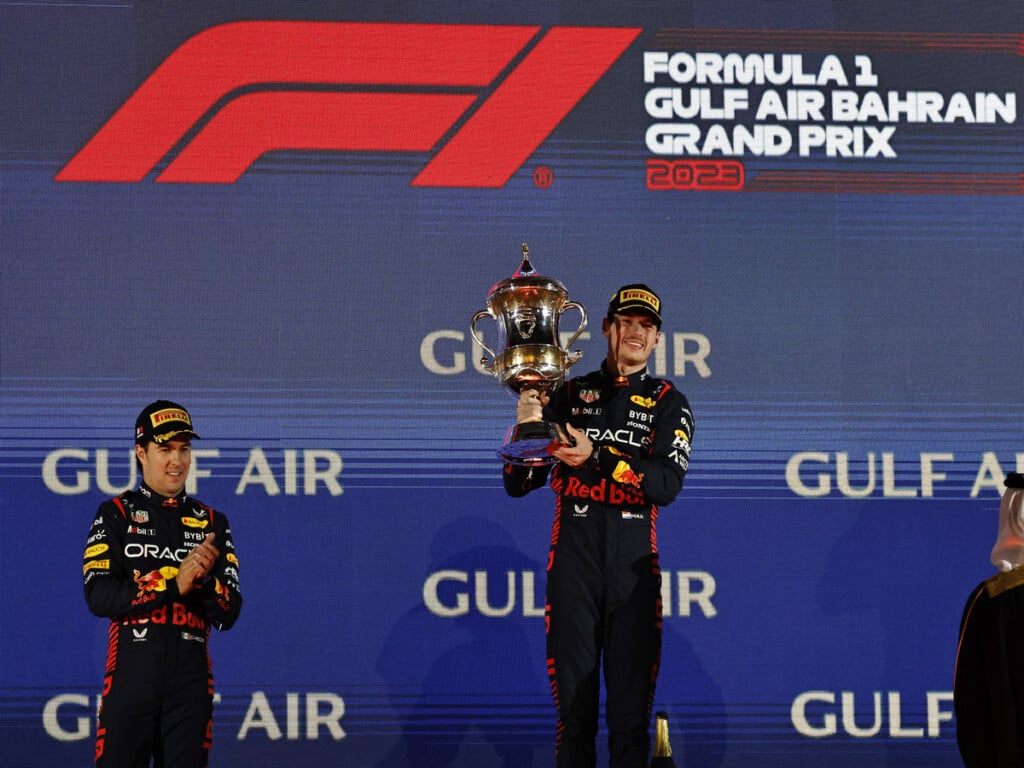 Sergio Perez and Max Verstappen via Reuters