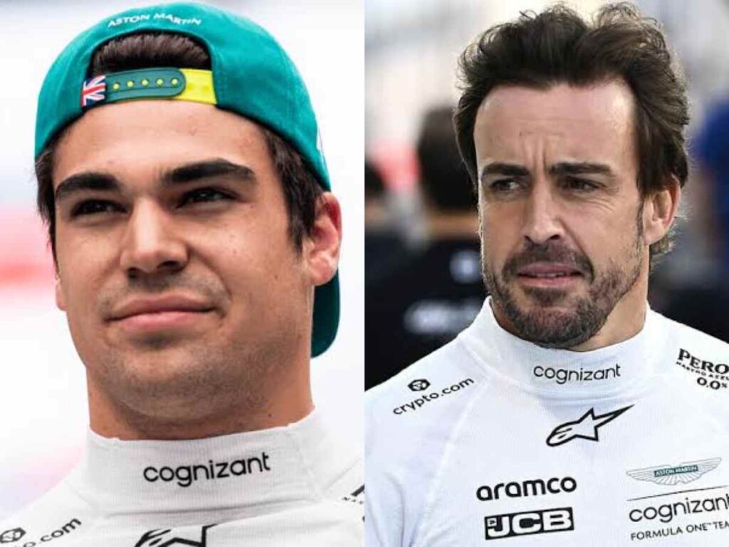 Lance Stroll and Fernando Alonso