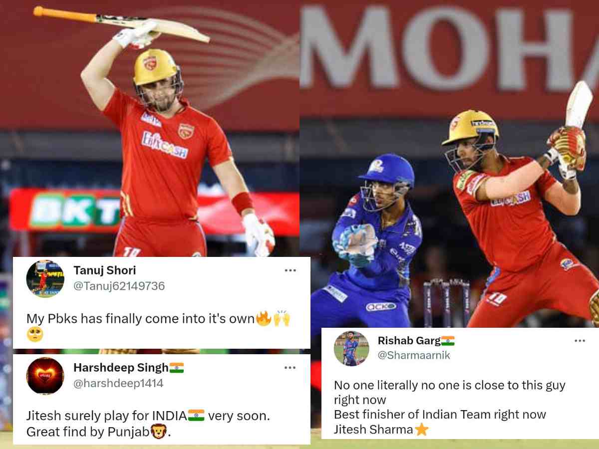 “The heroes of Punjab!”- Twitter erupts as Liam Livingstone, Jitesh Sharma’s absolute carnage power PBKS to massive total