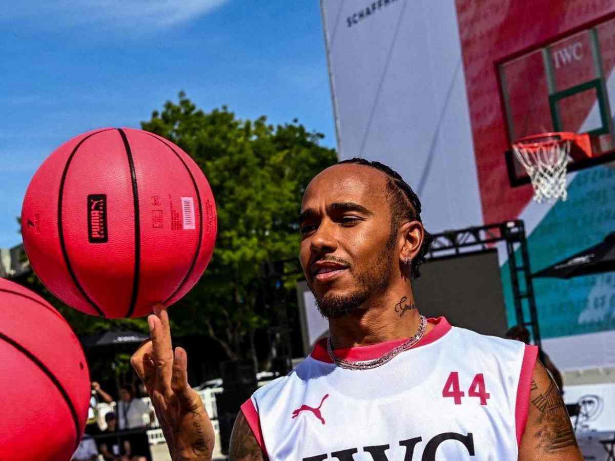 WATCH: “Lebron is shaking”- Twitter erupts as a video of Lewis Hamilton playing hoops at Miami goes viral