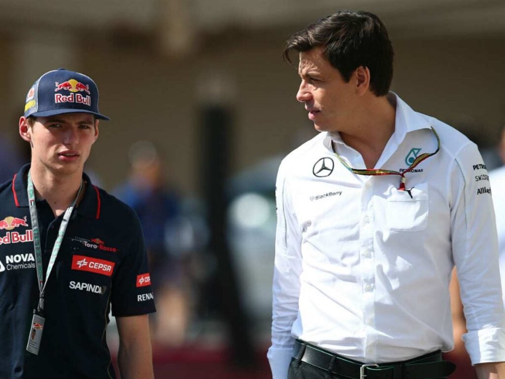 Toto Wolff and Max Verstappen