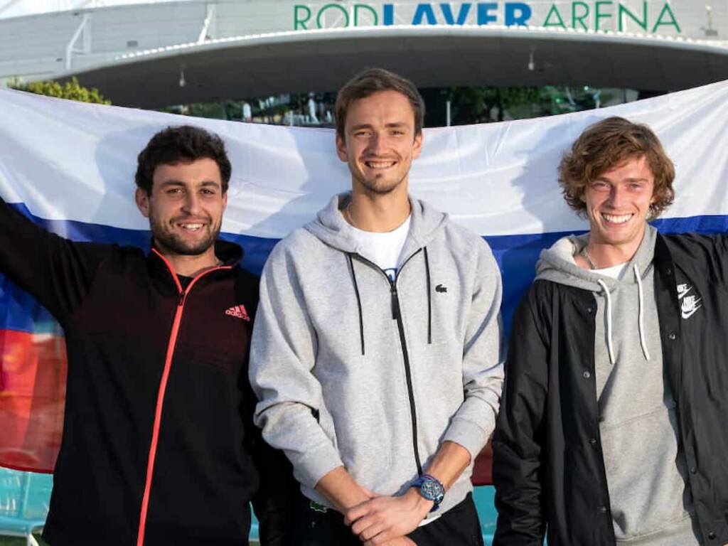 Aslan Karatsev, Daniil Medvedev, Andrey Rublev