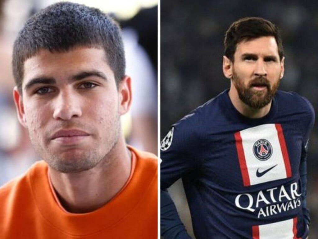 Carlos Alcaraz and Lionel Messi