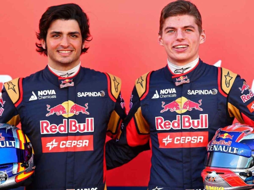 Carlos Sainz and Max Verstappen at Toro Rosso, via SkySports