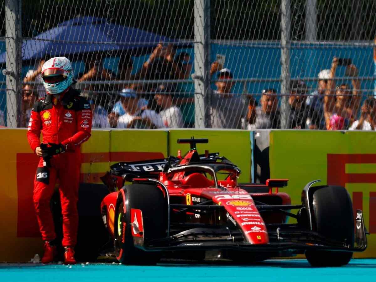 Charles Leclerc blames ‘aggressive Ferrari setup’ for his  Miami GP crash in Q3