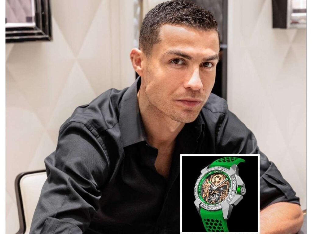 Cristiano Ronaldo received a custom made watch as a gift.