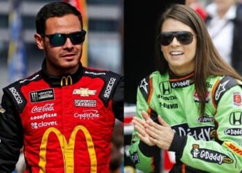 Danica Patrick and Kyle Larson 23
