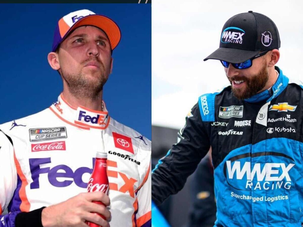 “Apologies if that’s on me!” Denny Hamlin seeks forgiveness from Christopher Bell after massive wreck at Talladega 2 Denny Hamlin and Ross Chastain