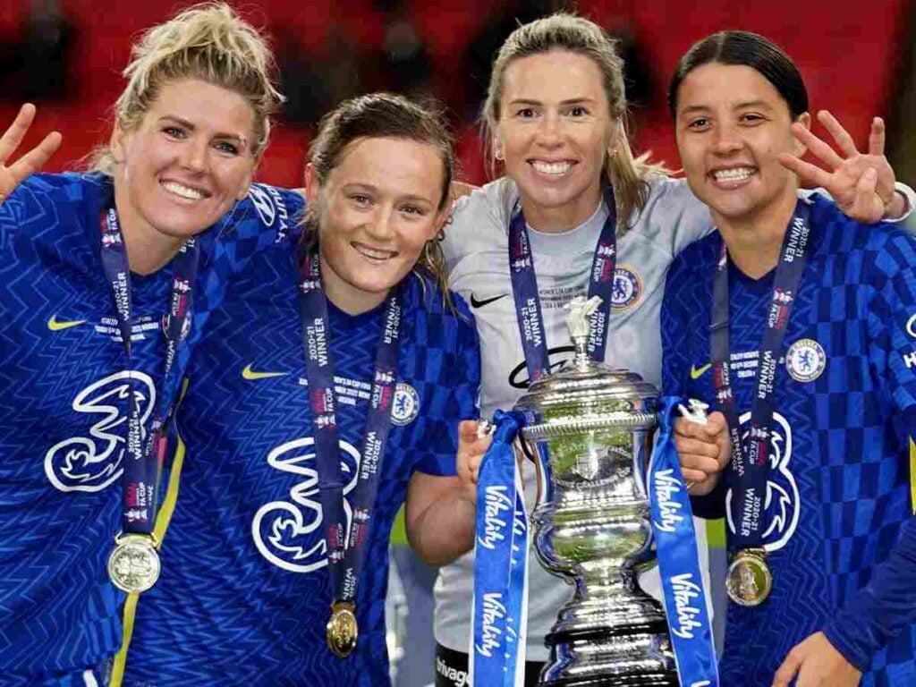 Fans slam Chelsea men's team as the women's team win the third consecutive FA Cup