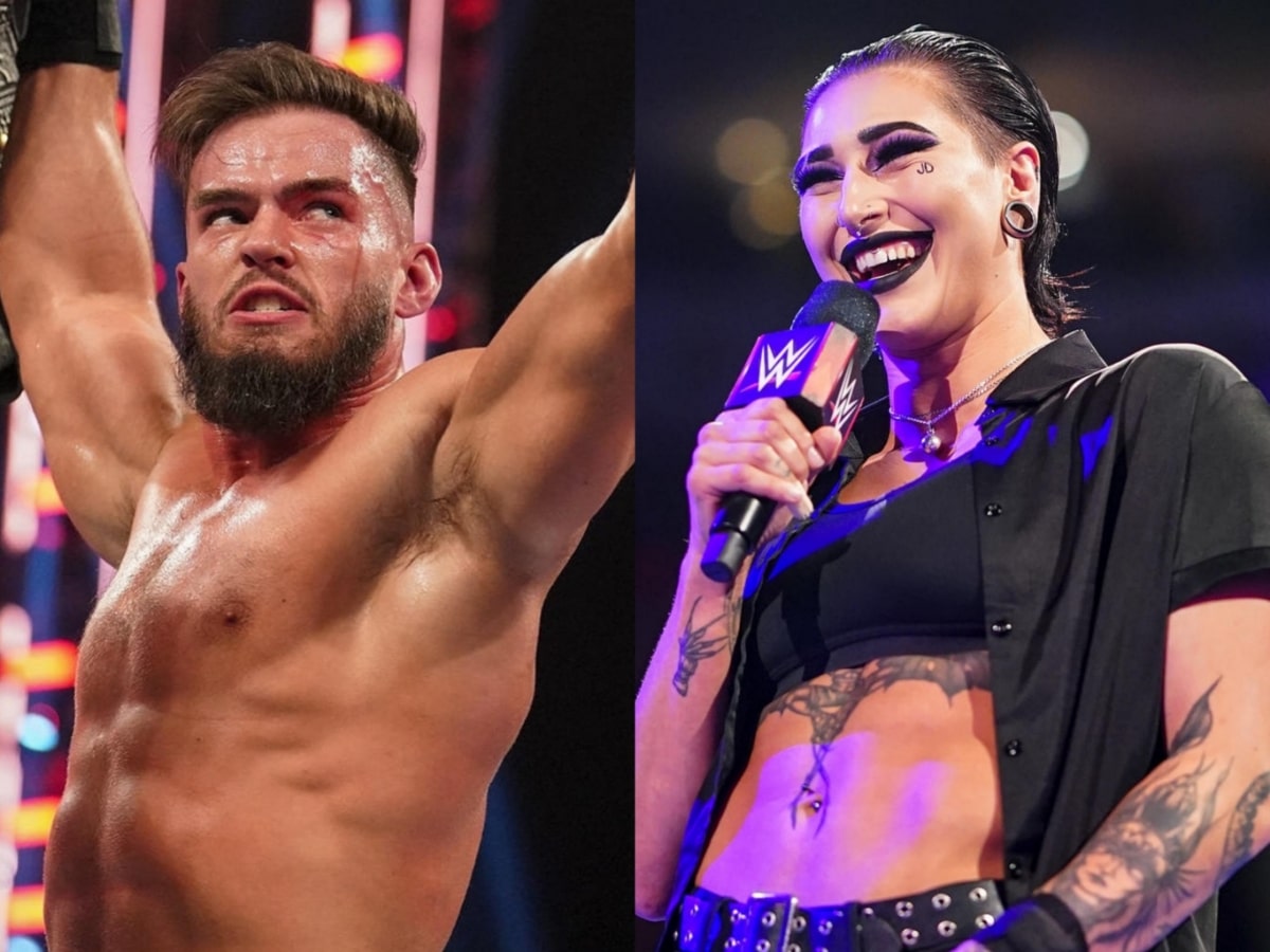 Rhea Ripley bawdily accuses Austin Theory of looking at her inappropriately