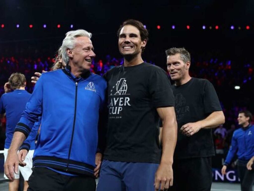 Bjorn Borg and Rafael Nadal (Image via Daily Express)