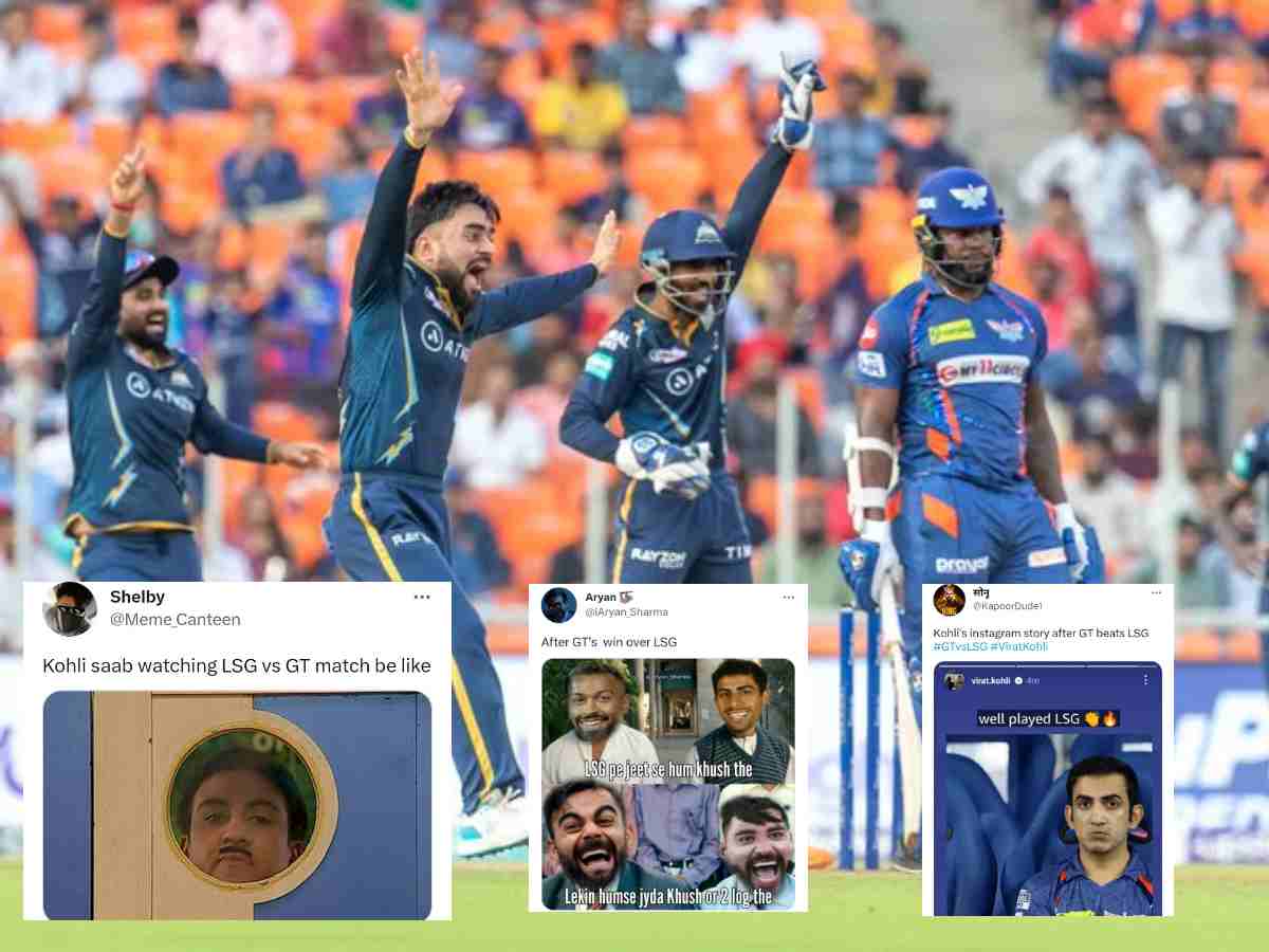 “Virat Kohli most happy person”- Twitter gets flooded with memes after GT’s cakewalk win over LSG